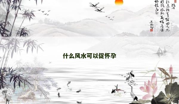 什么风水可以促怀孕